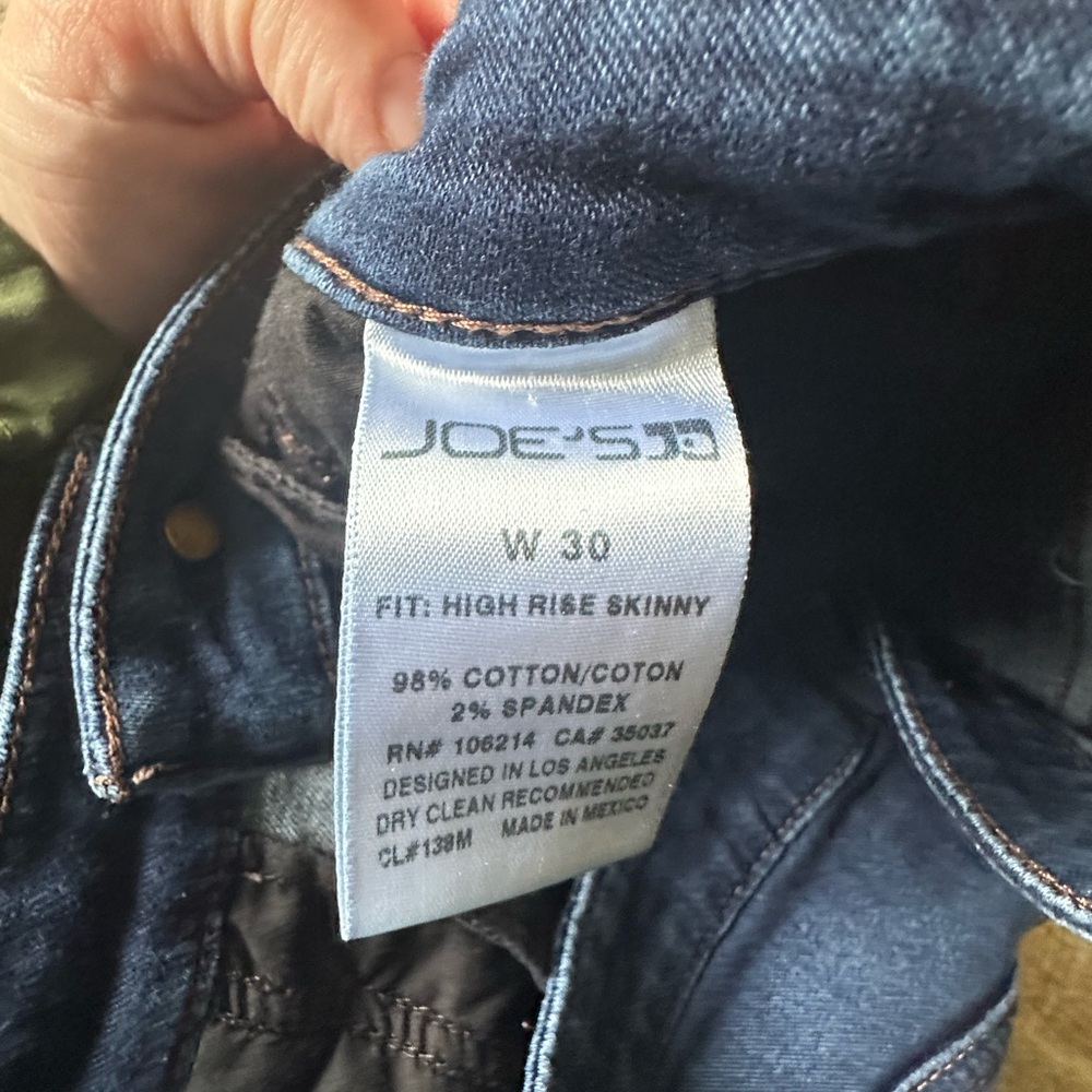 Joe's Jeans Blue Skinny Denim size 30 - Picture 3 of 3